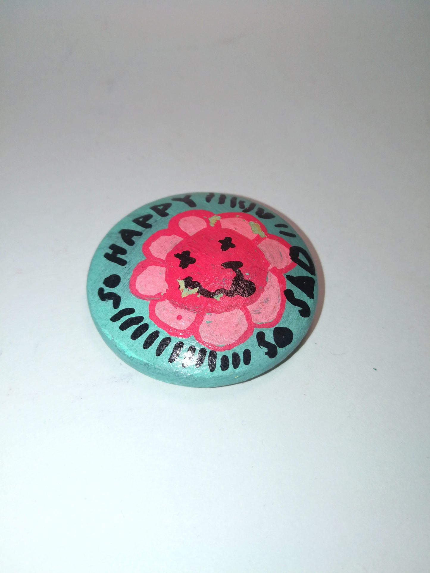 Handritad magnet: So happy so sad