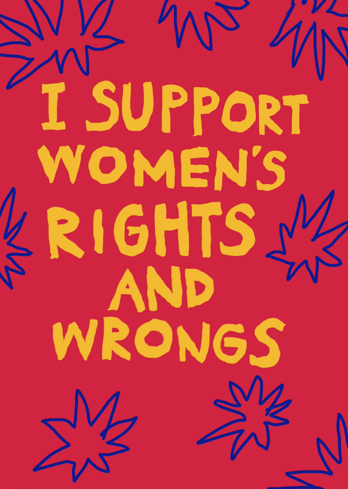 I support women's rights and wrongs – Vykort
