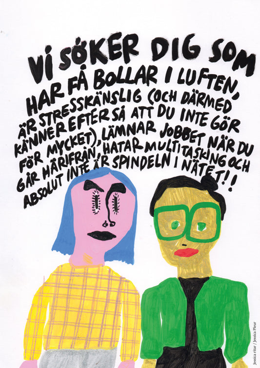 Utopisk jobbannons – Vykort